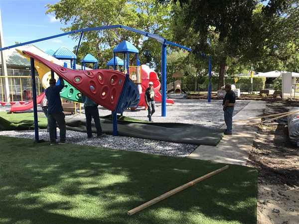 Keystone Park Playground Resurfacing- In Progress