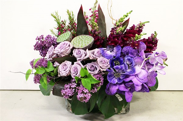 purple corporate flower